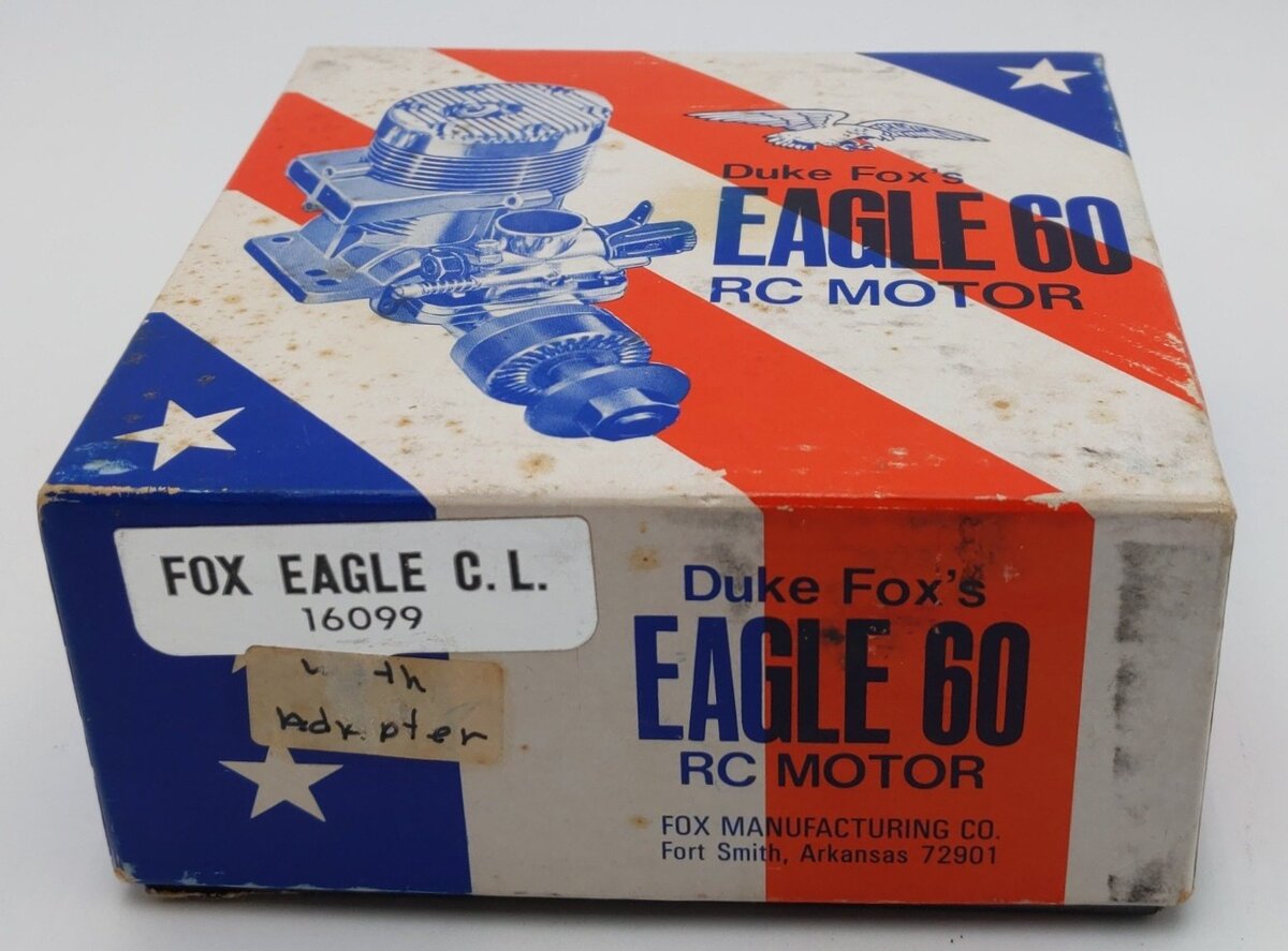 Duke Fox`s Eagle 60 RC Vintage Motor Model Airplane 16099 EX/Box