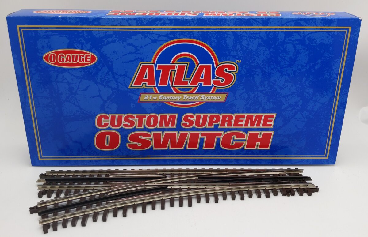 Atlas 6072 O Nickel Silver O-72 Left Hand Remote Switch Turnout VG/Box