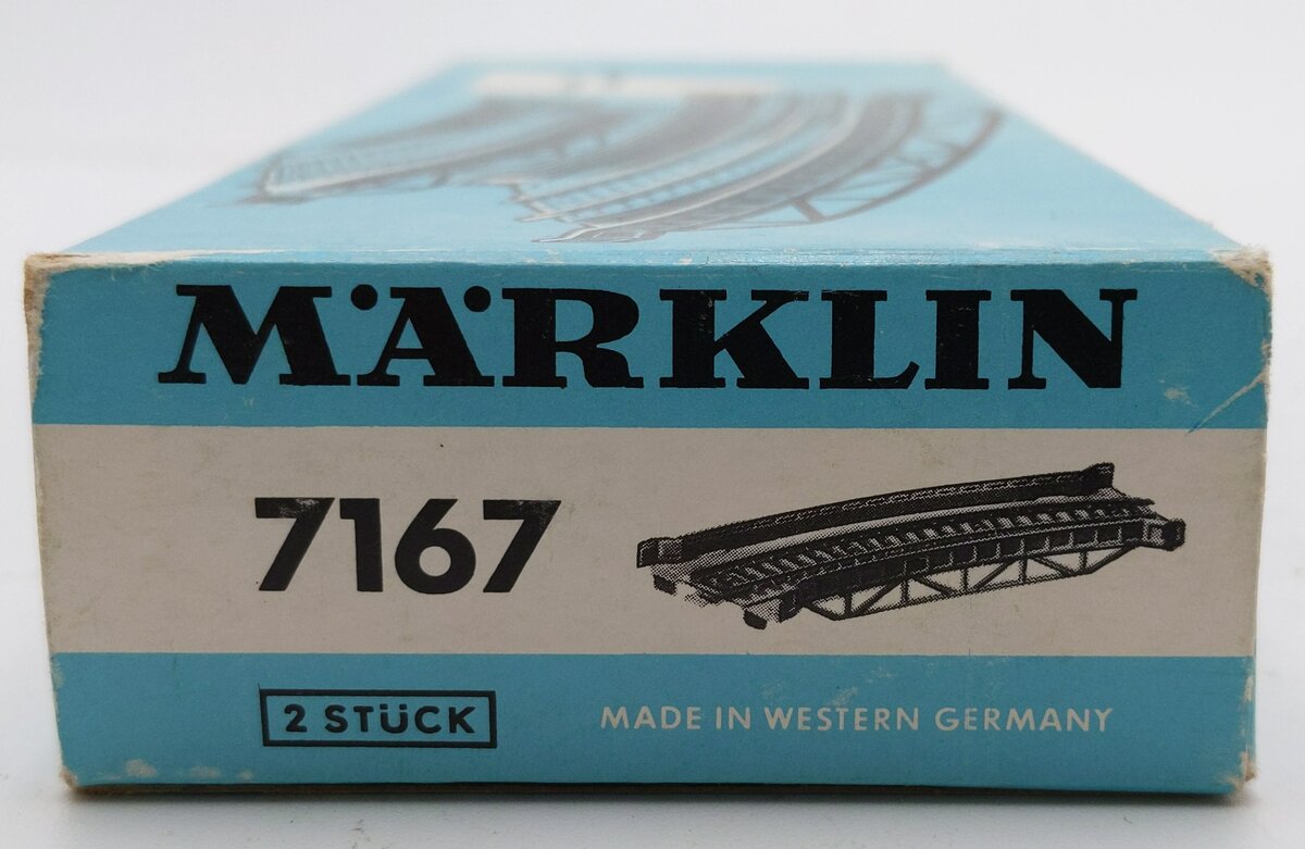 Marklin 7167 HO Scale Curved Approach Section 2-Pk VG/Box