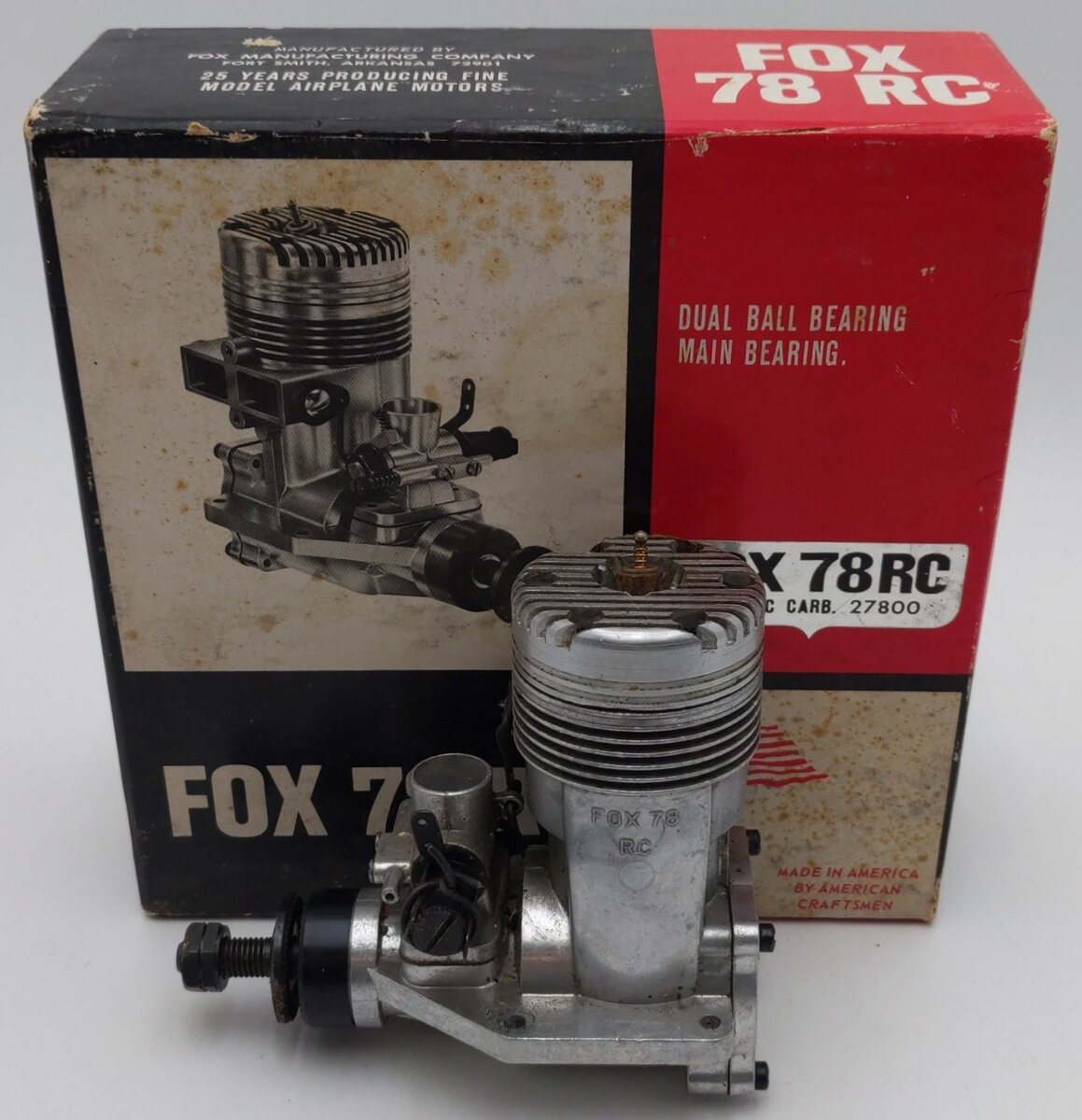 FOX 78 RC Vintage Model Airplane Engine EX/Box