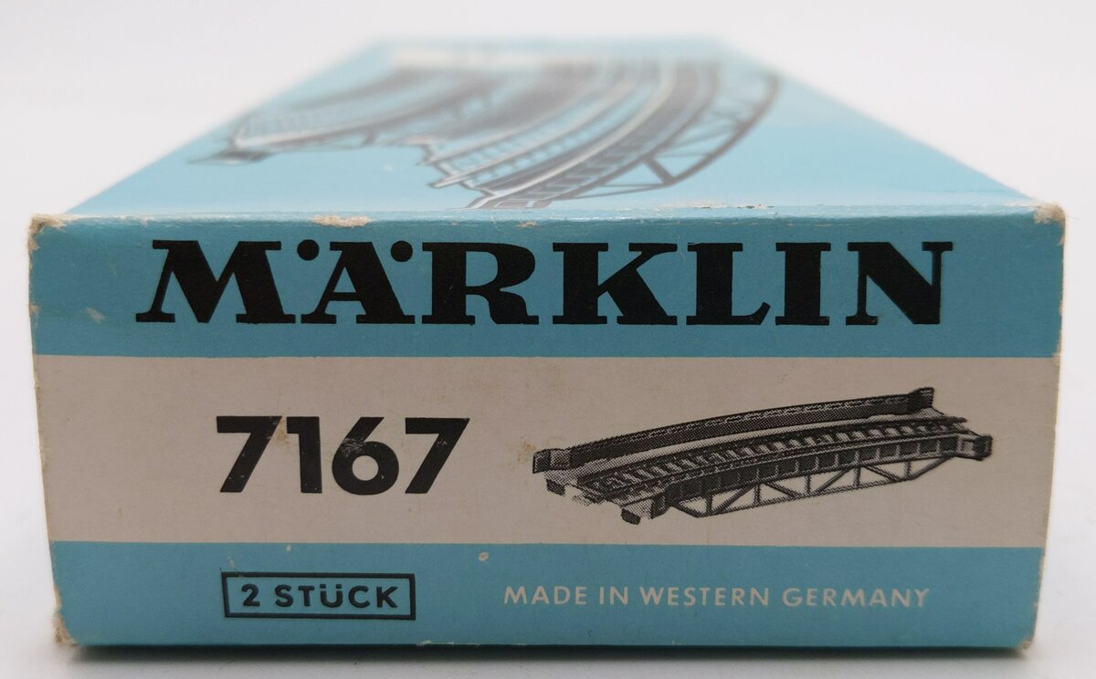 Marklin 7167 HO Scale Curved Approach Section 2-Pk VG/Box