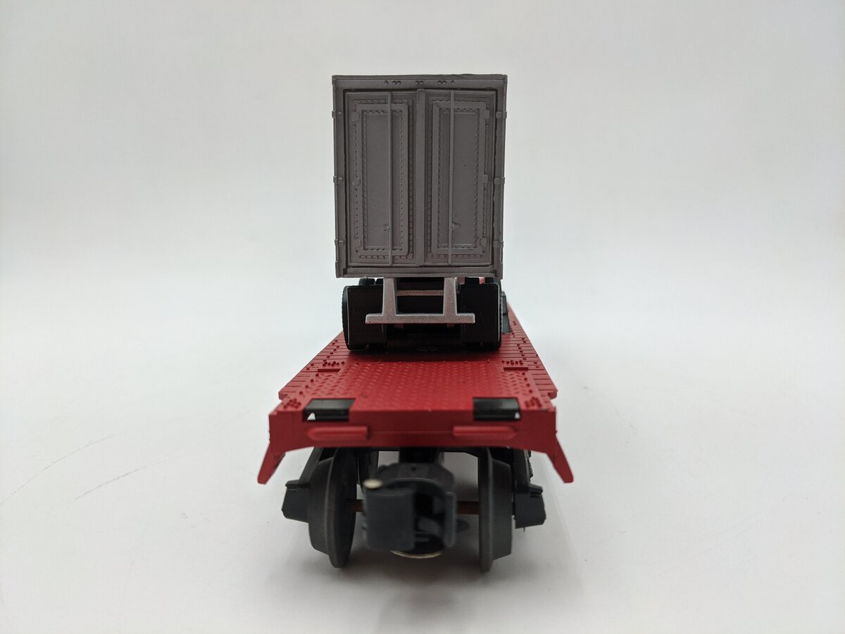 Franks 9402 O Gauge Central New Jersey Flatcar W/ Trailer VG