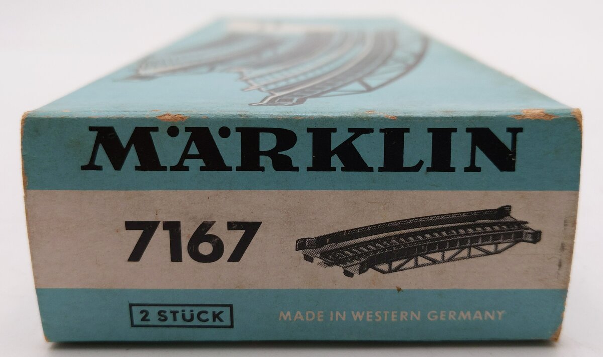 Marklin 7167 HO Scale Curved Approach Section 2-Pk VG/Box