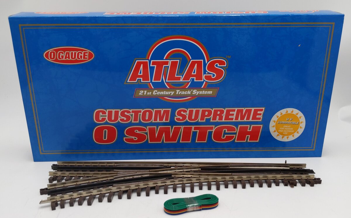 Atlas 6072 O Nickel Silver O-72 Left Hand Remote Switch Turnout EX/Box