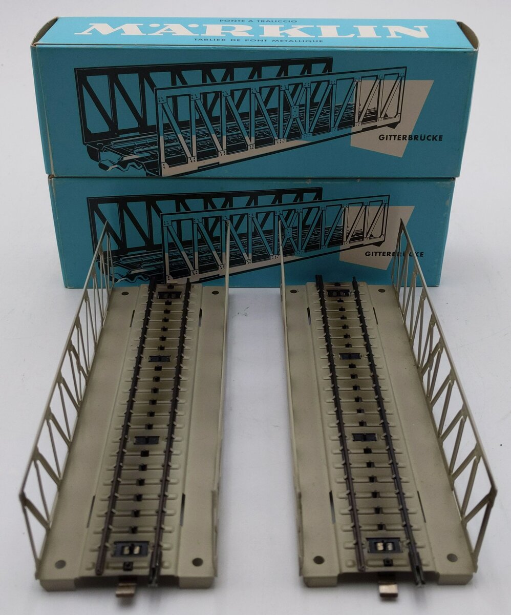 Marklin 7162 HO Scale Lattice Girder Bridge [2] EX/Box
