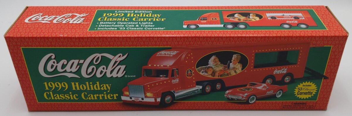 Coca-Cola 1:32 1999 Holiday Classic Carrier w/'53 Classic Corvette EX/Box
