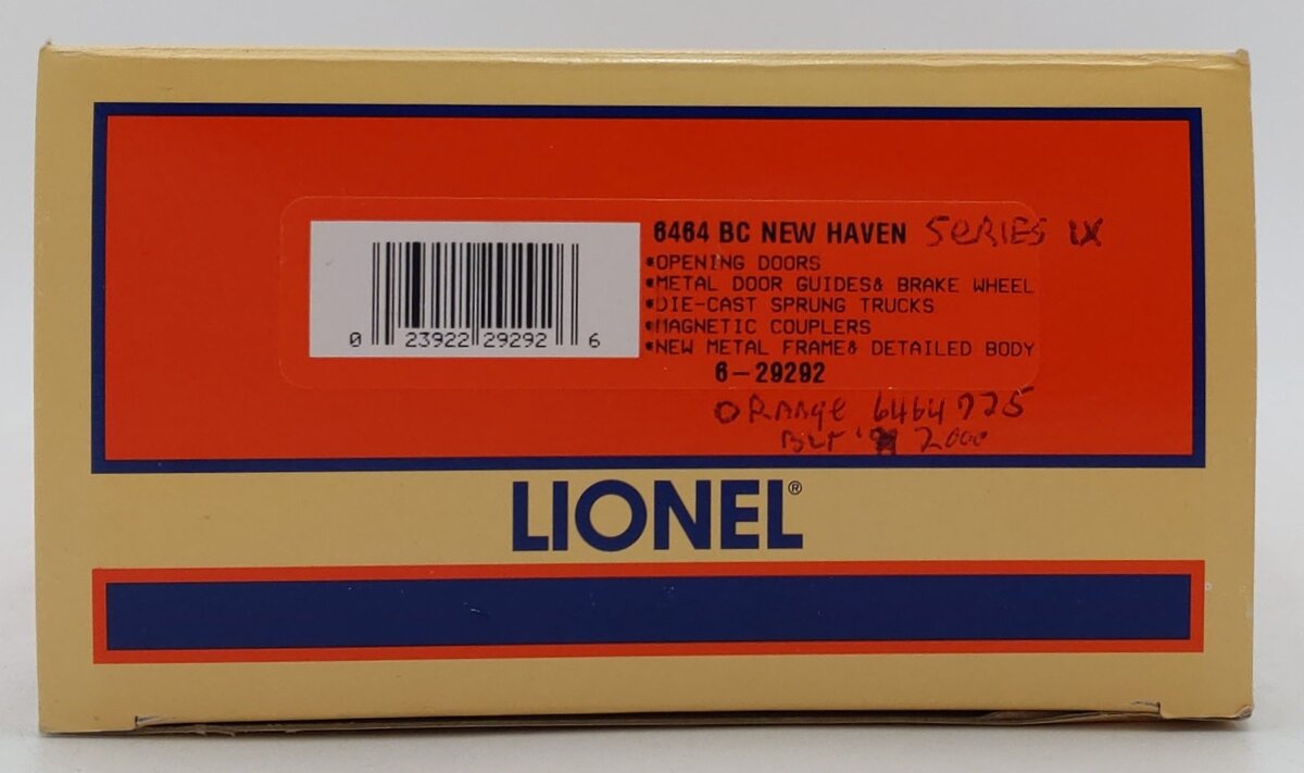 Lionel 6-29292 O Gauge New Haven Boxcar 6464-725 LN/Box
