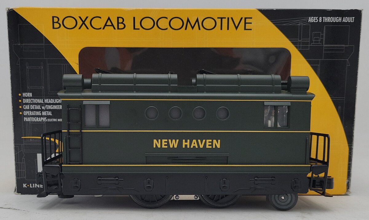 K-Line 6-21268 O Guage New Haven Electric Locomotive Boxcab w/ Horn LN/Box
