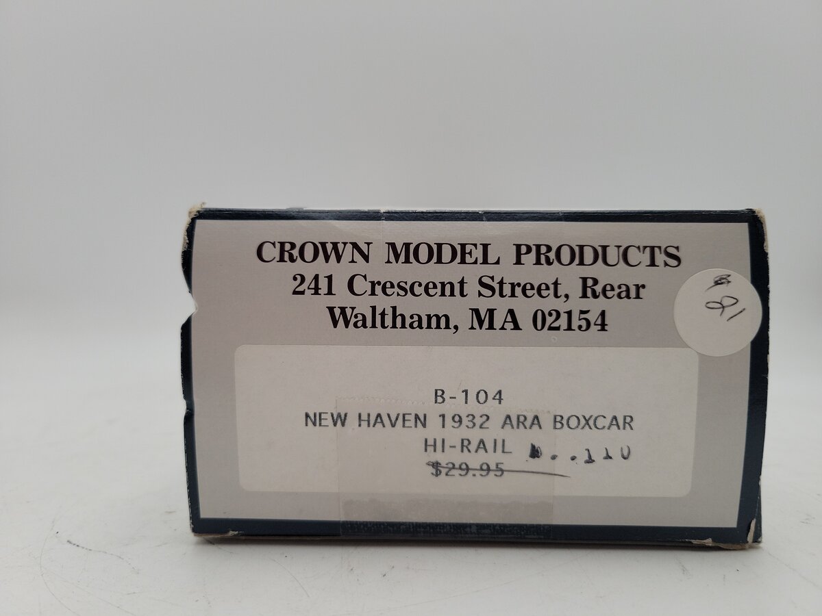 Crown Metal Products 36110 O Gauge New Haven #36110 EX/Box