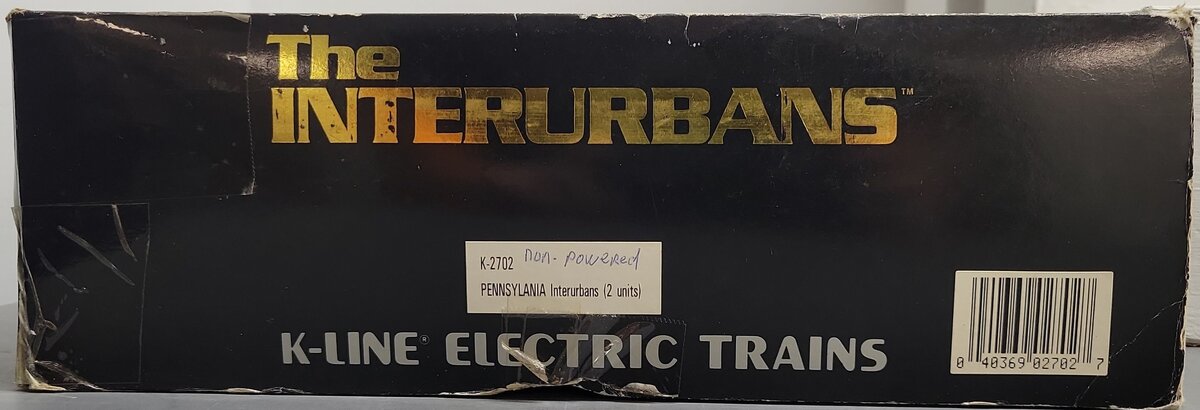 K-Line K-2702 Pennsylvania 17.5" Heavyweight Interurban Cars (Set of 2) LN/Box