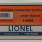 Lionel 6-52566 O Gauge LOTS 2010 Convention "State Of Maine" Boxcar #3110 LN/Box