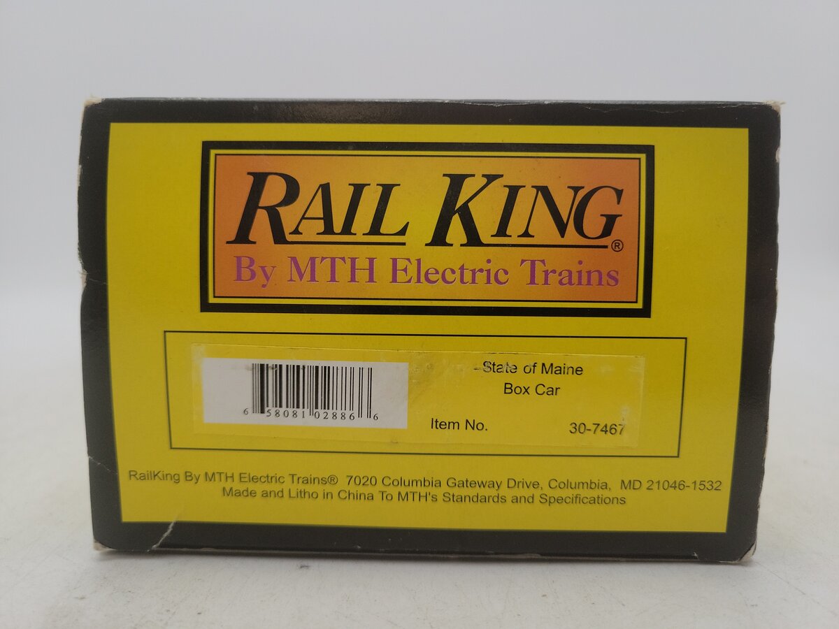 MTH 30-7467 O Gauge State of Maine Boxcar #45063 EX/Box