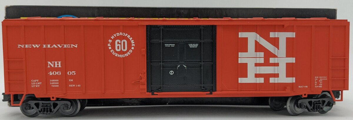 Weaver U14019L O Gauge New Haven Plug Door Boxcar #40605 VG/Box
