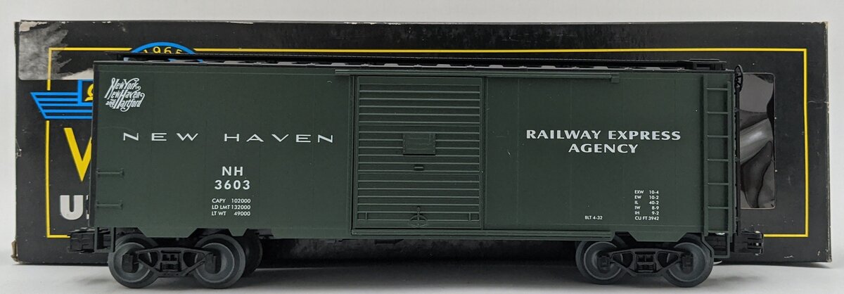 Weaver EBC63L O Gauge New Haven Railway Express Agency Boxcar #3603 VG/Box