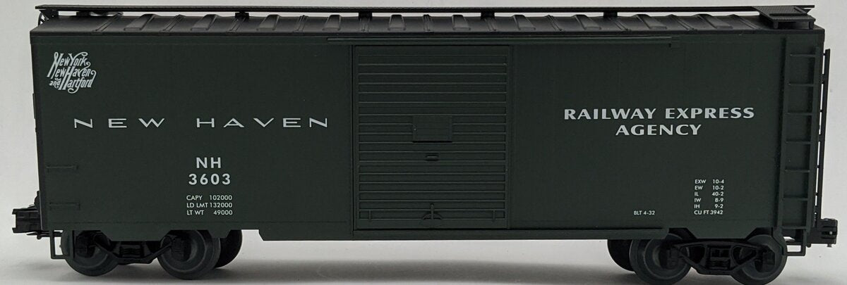 Weaver EBC63L O Gauge New Haven Railway Express Agency Boxcar #3603 VG/Box