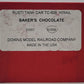 Downs Model RR 31058 S Gauge Baker's Chocolate Tank Car VG/Box