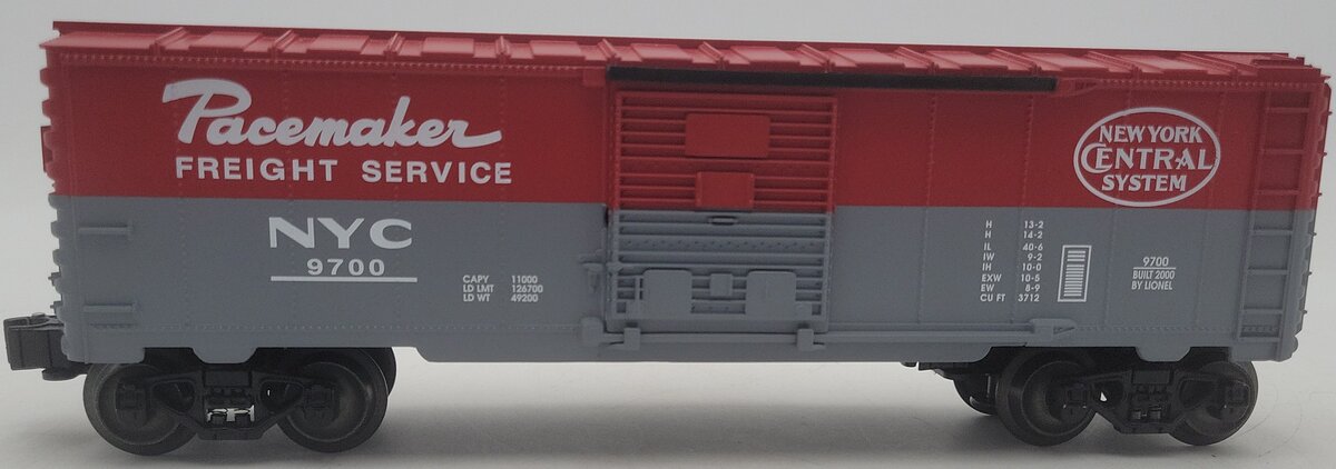 Lionel 6-26285 O Gauge New York Central Pacemaker Boxcar #9700 EX