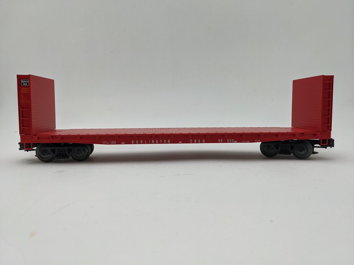 Weaver 95050 O Gauge Chicago Burlington & Quincy 50' Bulkhead Car 3-Rail VG
