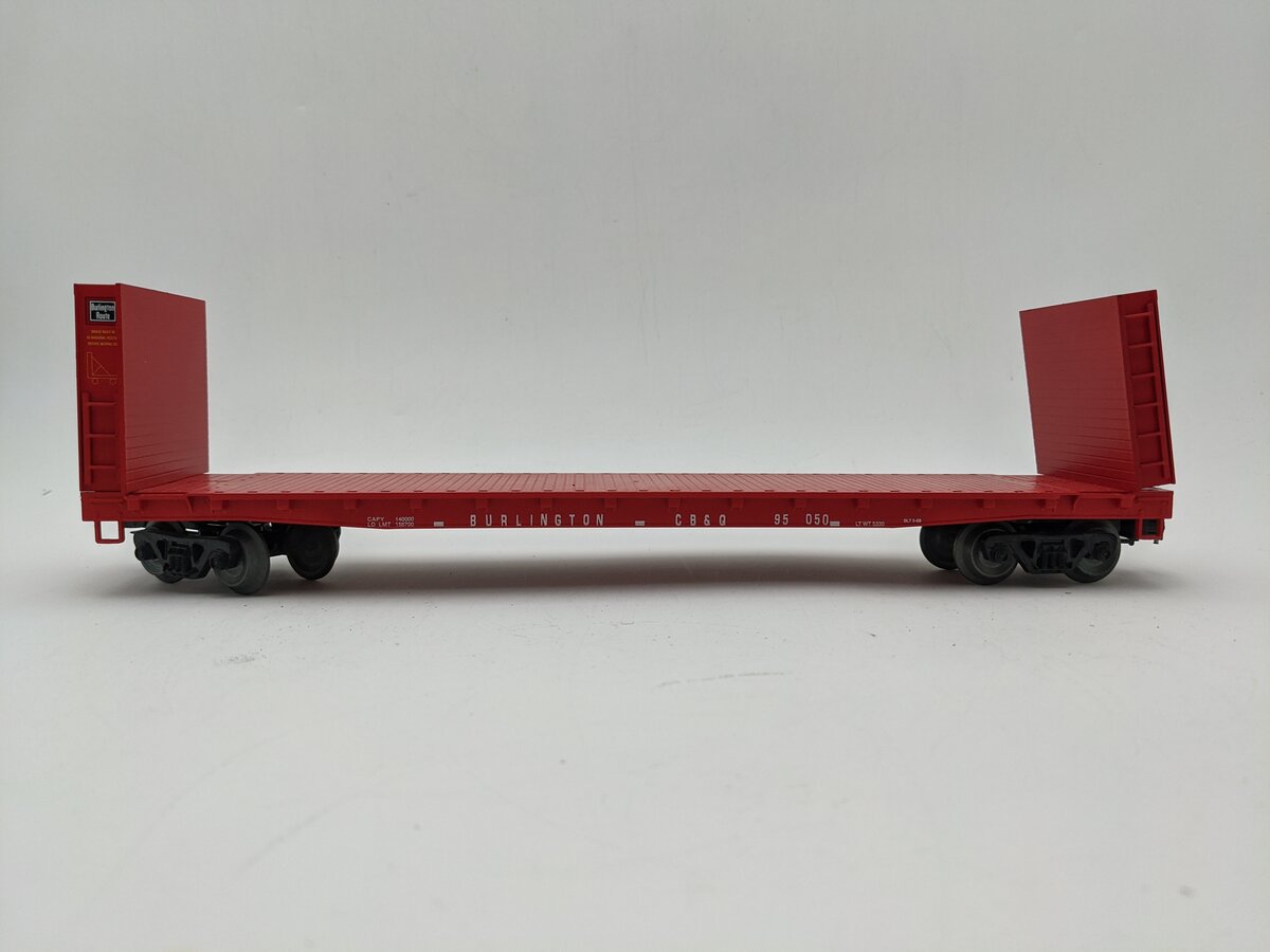 Weaver 95050 O Gauge Chicago Burlington & Quincy 50' Bulkhead Car 3-Rail VG
