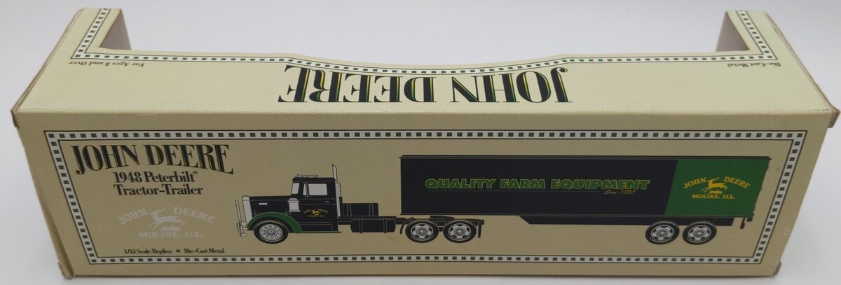 Ertl 5401 1:43 Scale John Deere 1948 Diecast Peterbilt Tractor Trailer LN/Box
