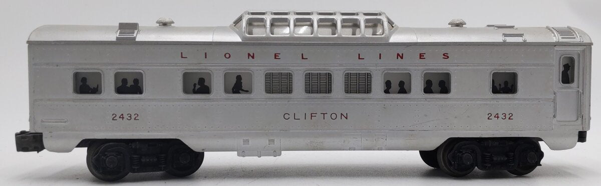 Lionel 2432 Vintage O Lionel Lines Clifton Illuminated Vista Dome Car VG