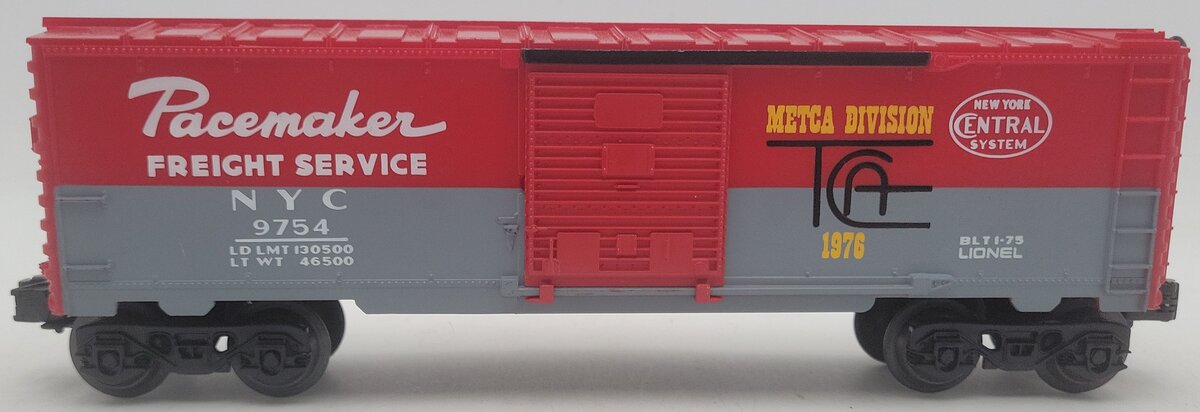 Lionel 6-9754 O Gauge New York Central Pacemaker Boxcar-METCA Version EX