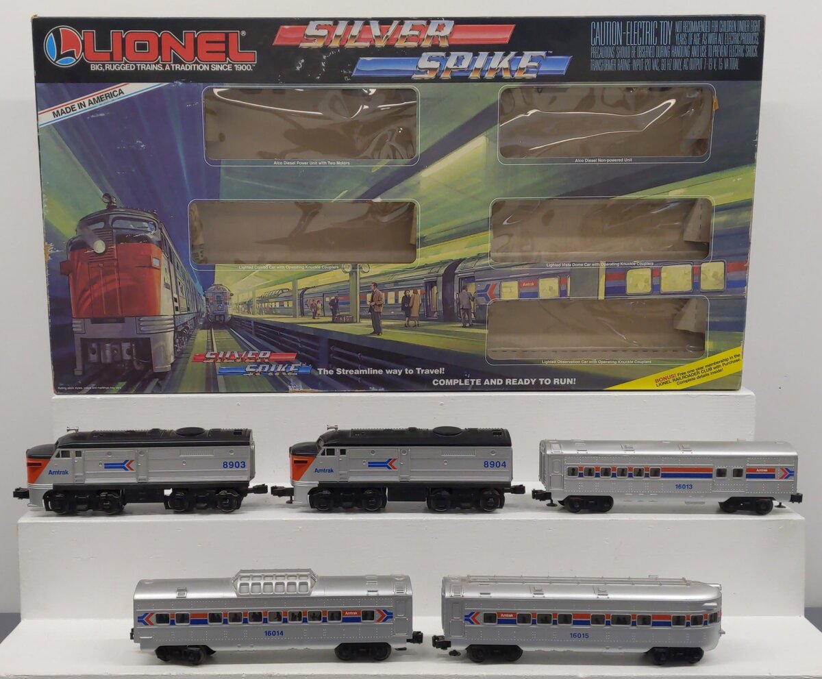 Lionel 6-11707 O Gauge Amtrak Silver Spike Diesel Train Set EX/Box