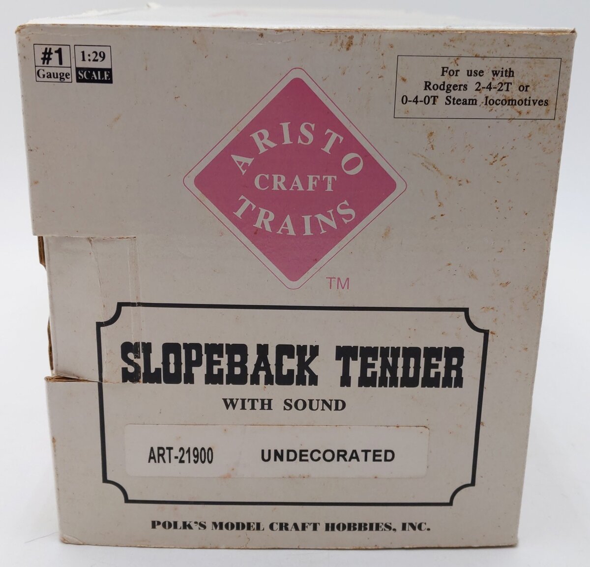 Aristo-Craft 21900 G Undecorated Slopeback Tender w/Sound EX/Box