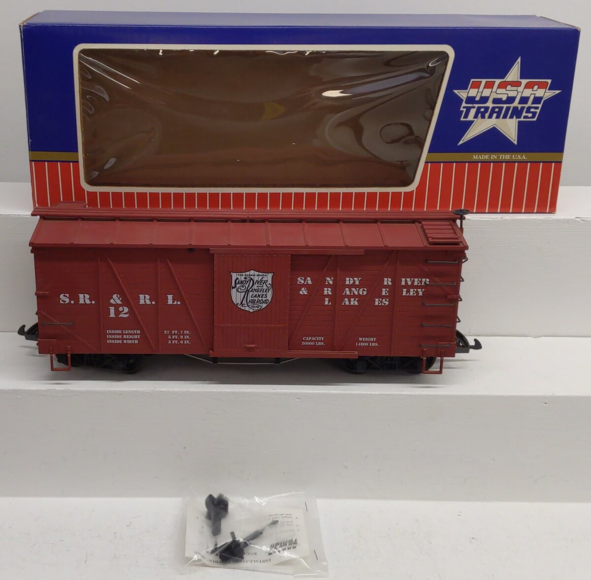 USA Trains R1424 G Sandy River & Rangeley Lakes Boxcar EX/Box
