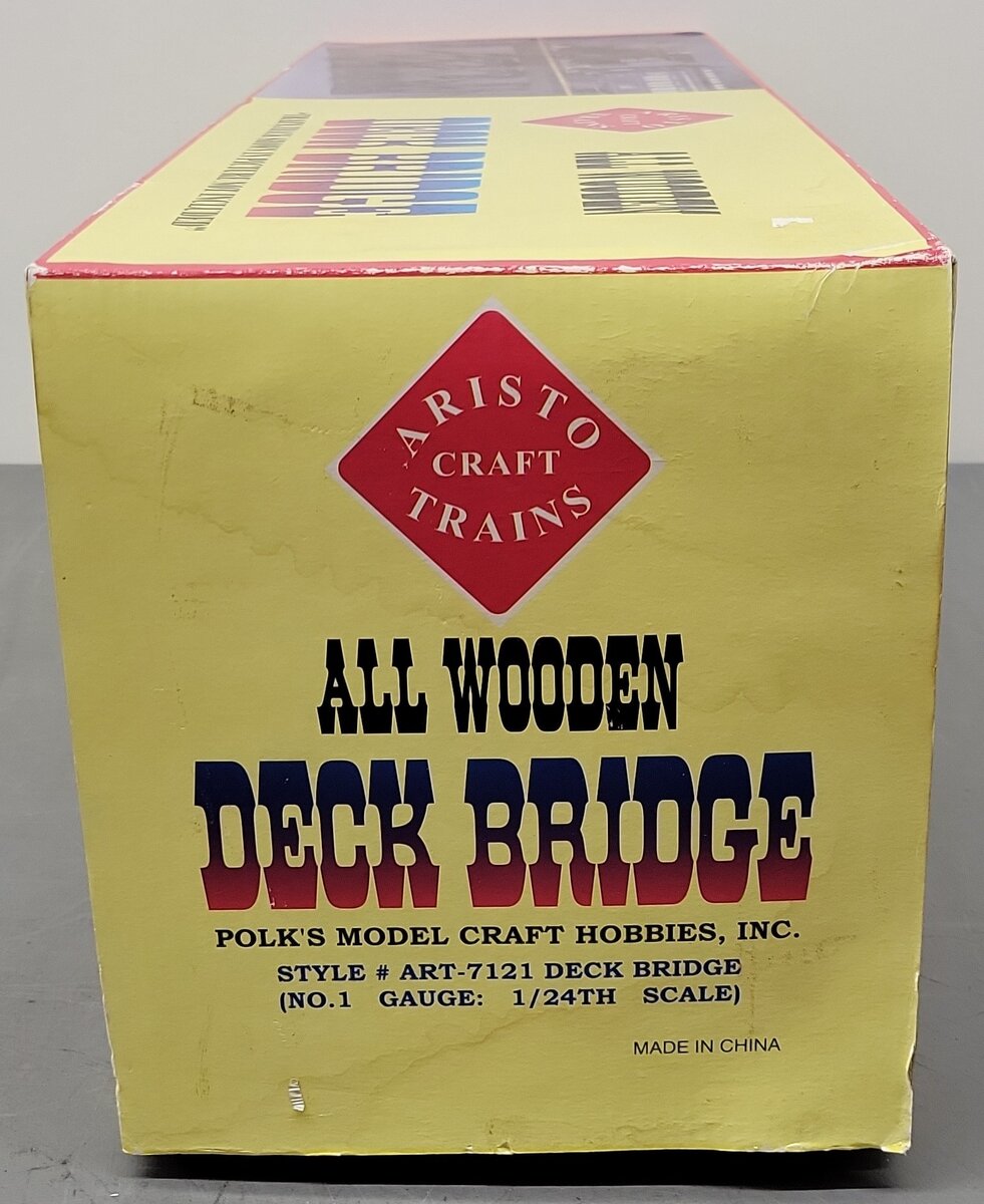 Aristo-Craft 7121 G Scale Wooden Deck Bridge VG/Box