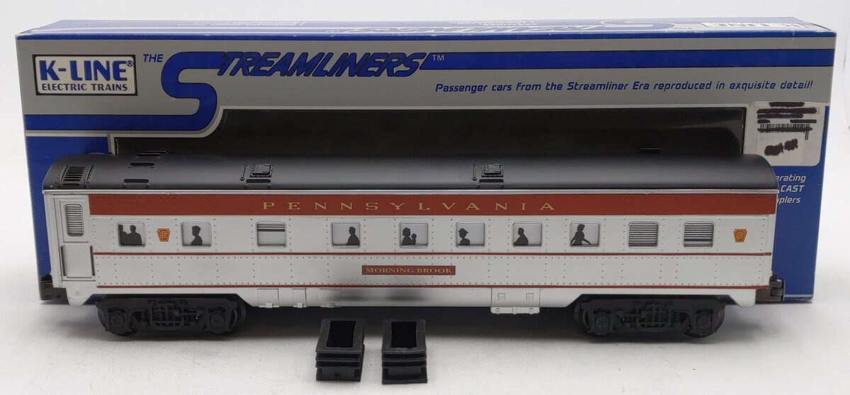 K-Line K4580-0005 O Gauge Pennsylvania "Morning Brook" Streamliner Pullman Car EX/Box