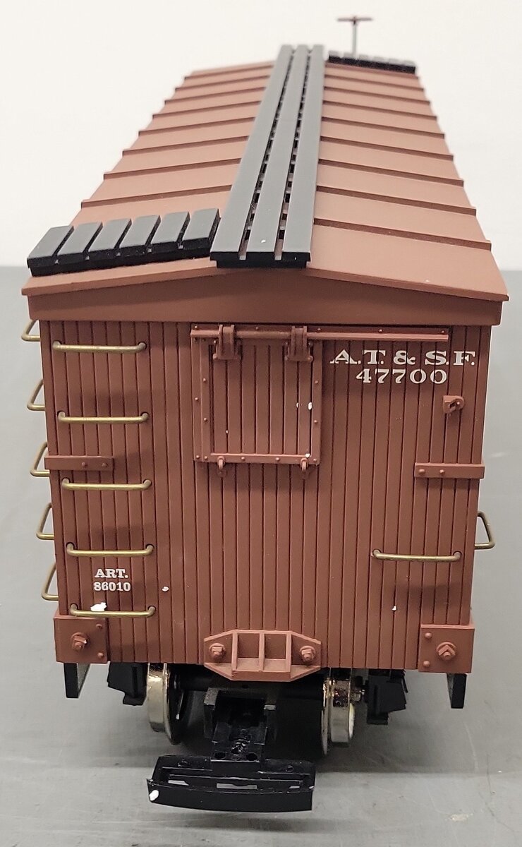 Aristo-Craft 86010 G Scale ATSF/Santa Fe Wood Box Car #47700 - Metal Wheels VG/Box