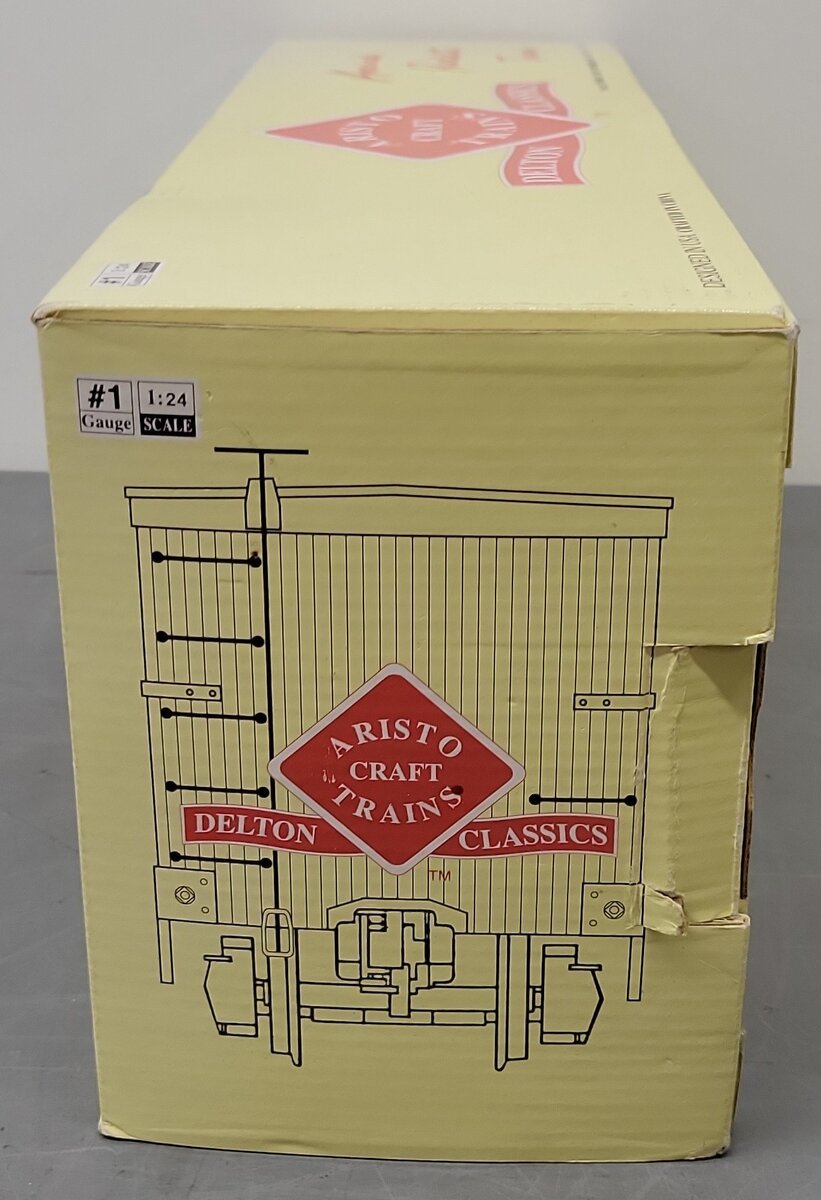 Aristo-Craft 86010 G Scale ATSF/Santa Fe Wood Box Car #47700 - Metal Wheels VG/Box