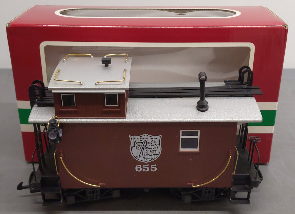 LGB 46655 G Scale Sandy River & Rangeley Lakes Caboose #655 EX/Box