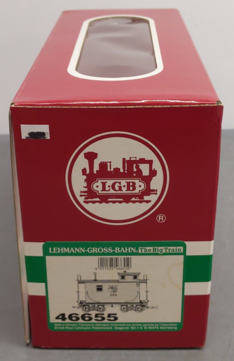 LGB 46655 G Scale Sandy River & Rangeley Lakes Caboose #655 EX/Box