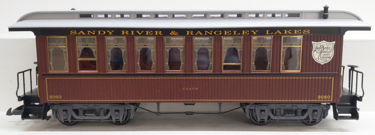 LGB 33800 G Scale Sandy River & Rangeley Lakes Coach Car #3080 EX/Box