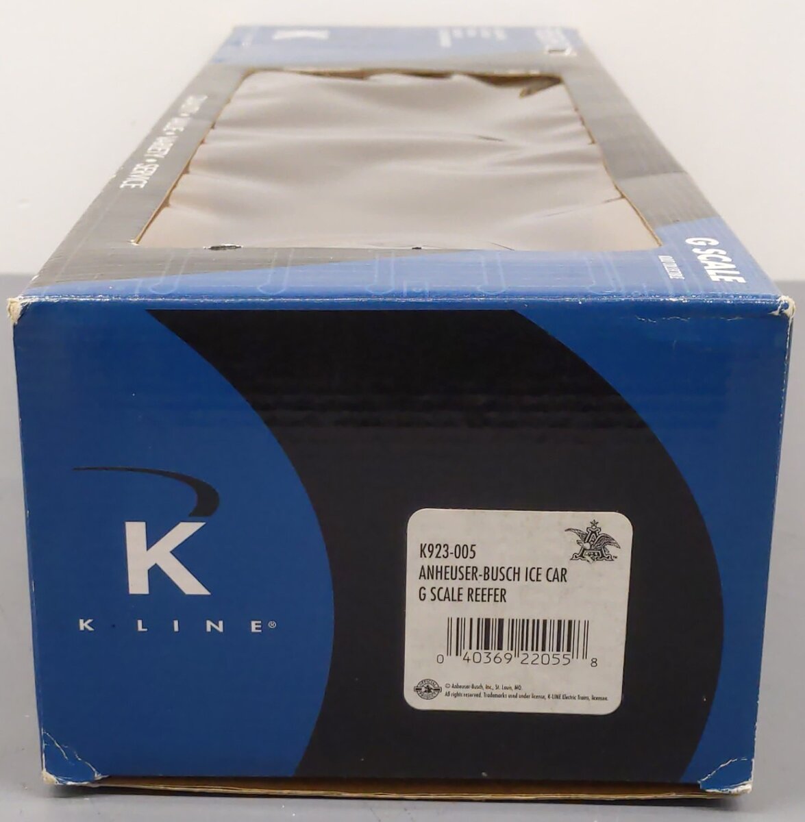 K-Line K923-005 G Scale Anheuser Busch Ice Car #3605 LN/Box