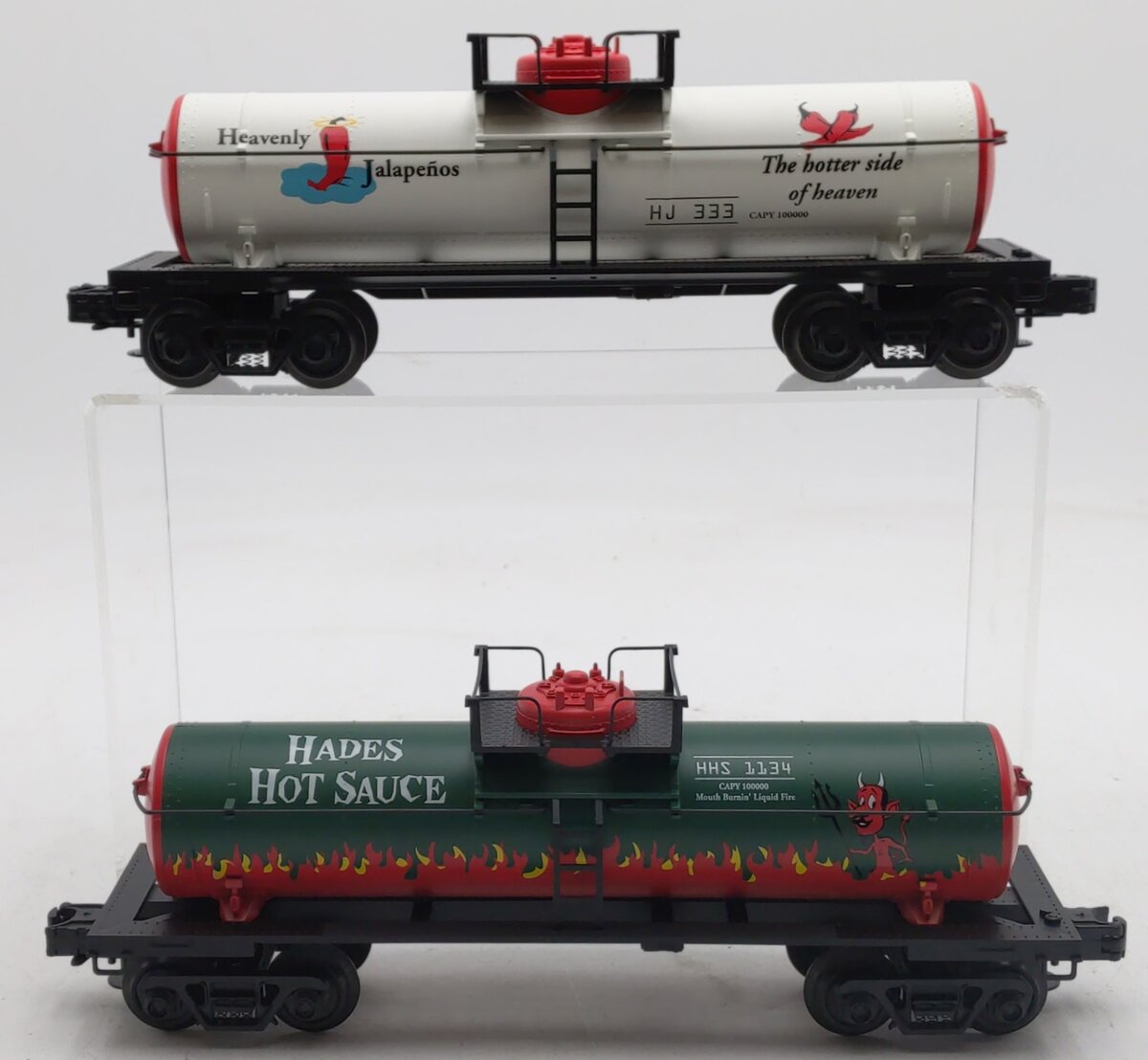 Industrial Rail O Hades Hot Sauce & Heavenly Jalapenos Tank Car 2-Pack EX/Box