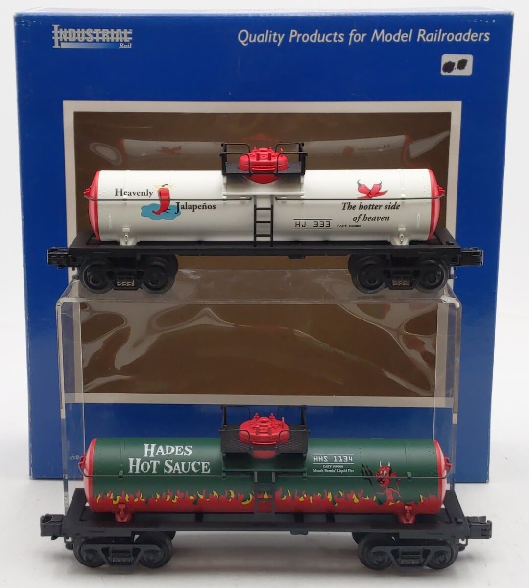 Industrial Rail O Hades Hot Sauce & Heavenly Jalapenos Tank Car 2-Pack EX/Box