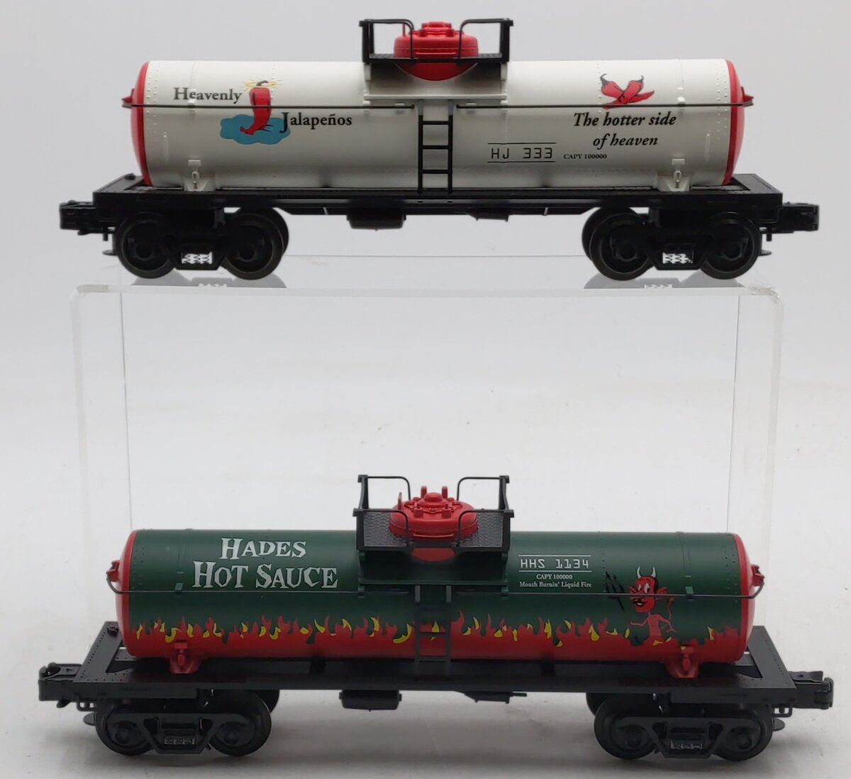 Industrial Rail O Hades Hot Sauce & Heavenly Jalapenos Tank Car 2-Pack EX/Box