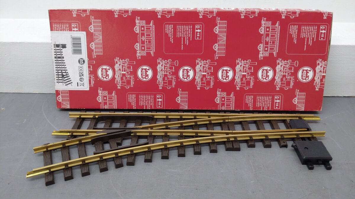 LGB 16140 G Left Manual R3 22.5 Degree Switch Turnout EX/Box