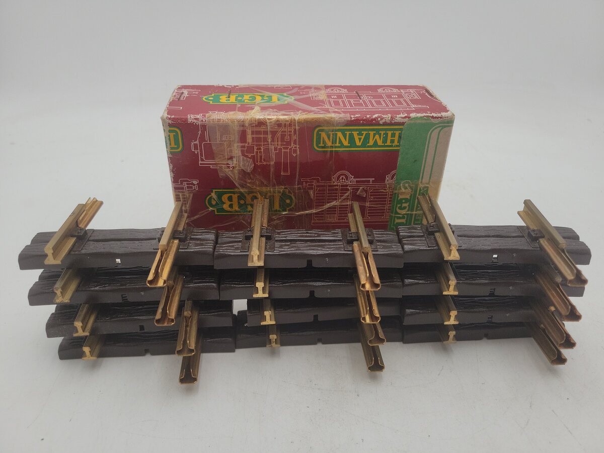 LGB 1004 G Scale Brass Track Section (12) EX/Box