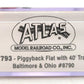 Atlas 37793 N Baltimore & Ohio Piggyback Flat w/ 40' Trailer #8790 LN/Box