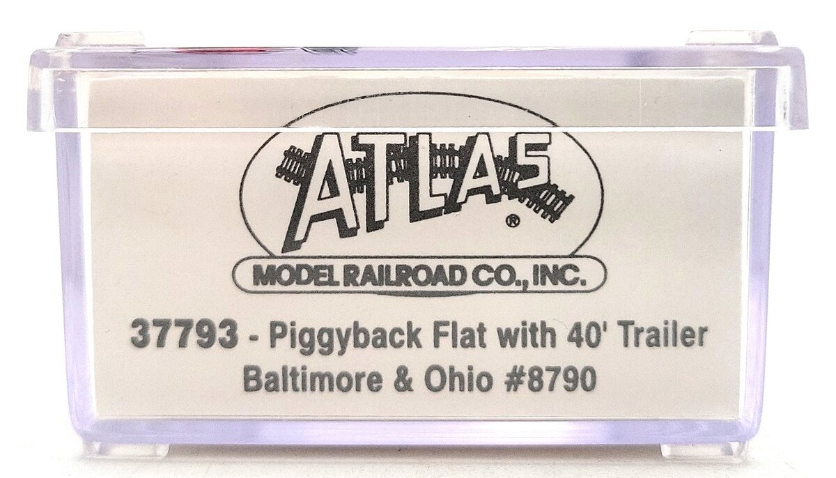 Atlas 37793 N Baltimore & Ohio Piggyback Flat w/ 40' Trailer #8790 LN/Box