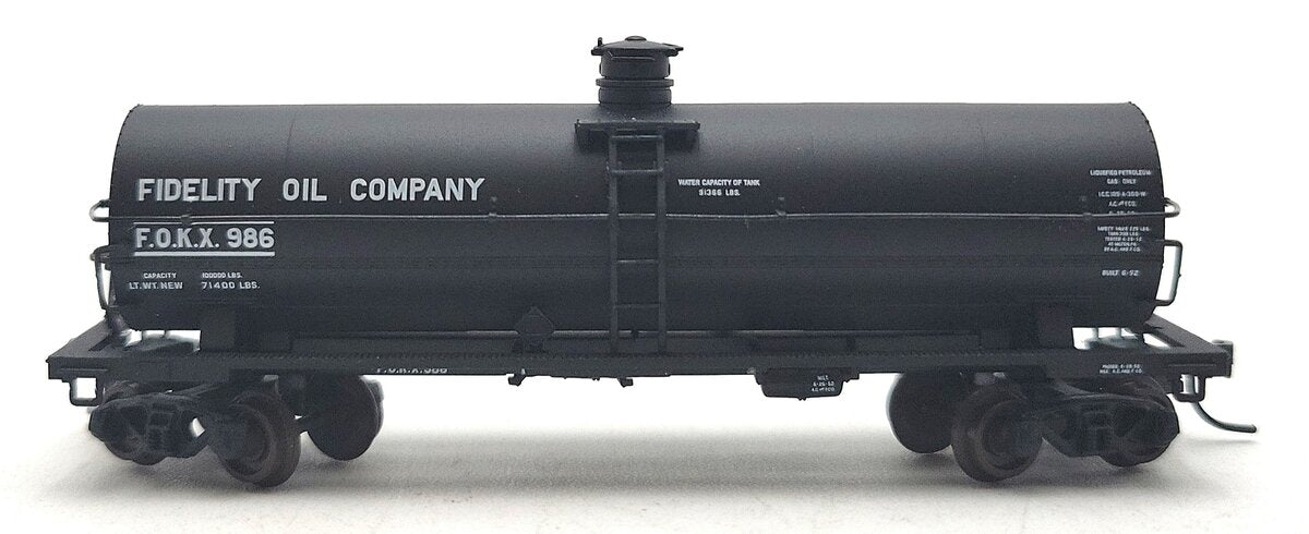 Atlas 43361 N Scale Fidelity Oil ACF 11,000 Gallon Tank #986 LN/Box
