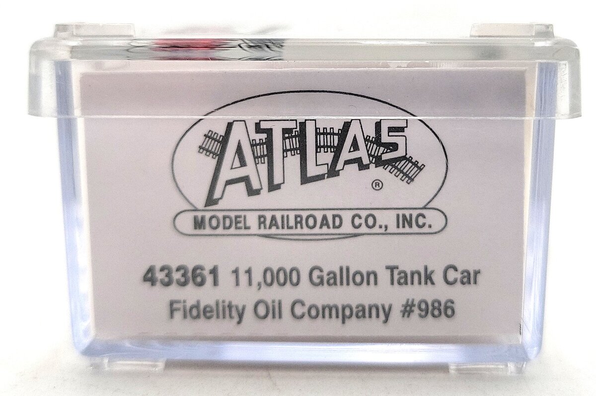 Atlas 43361 N Scale Fidelity Oil ACF 11,000 Gallon Tank #986 LN/Box