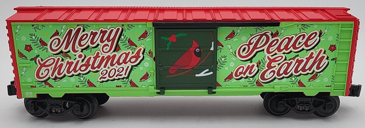 Lionel 2128190 O Scale 2021 Cardinal Bird Christmas Boxcar LN/Box