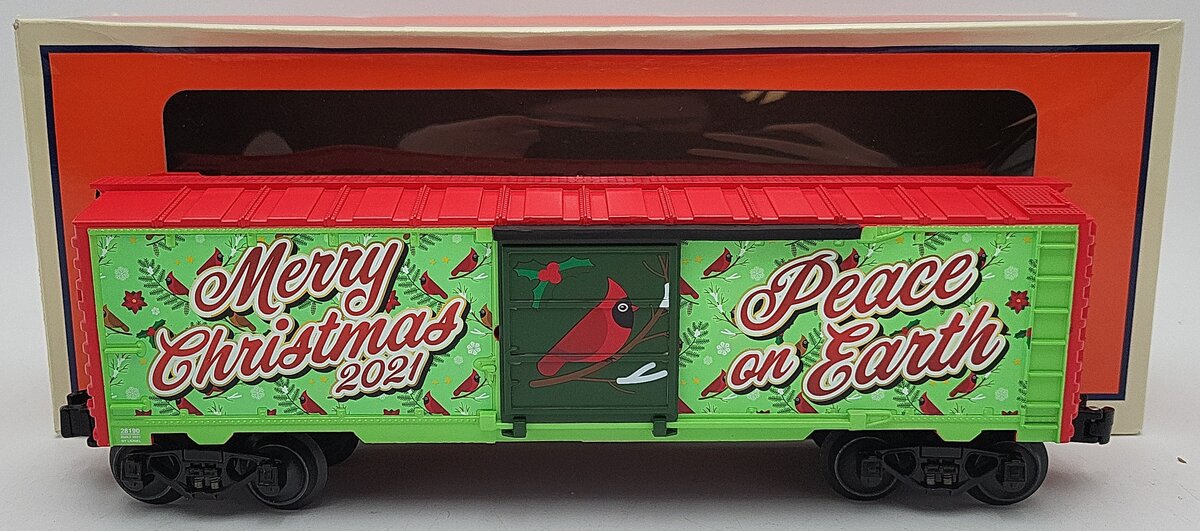 Lionel 2128190 O Scale 2021 Cardinal Bird Christmas Boxcar LN/Box