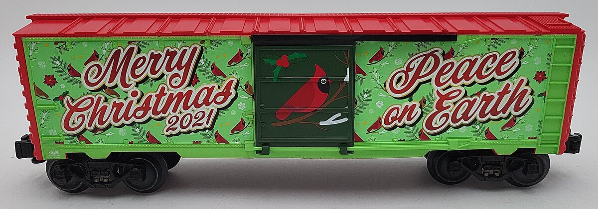 Lionel 2128190 O Scale 2021 Cardinal Bird Christmas Boxcar LN/Box