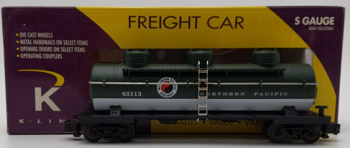 K-Line K511-020 S Scale Northern Pacific Tank Car #65113 EX/Box